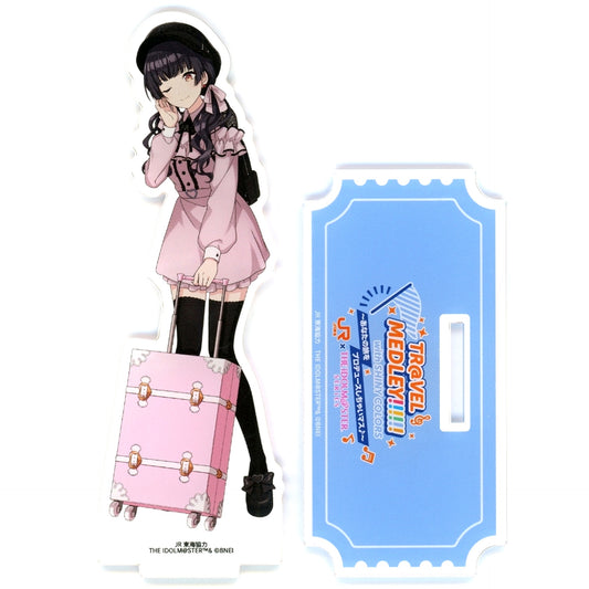 Fuyuko Mayuzumi Illustrated Acrylic Stand Travel Medley with THE IDOLM@STER Series JR Tokai [USED]
