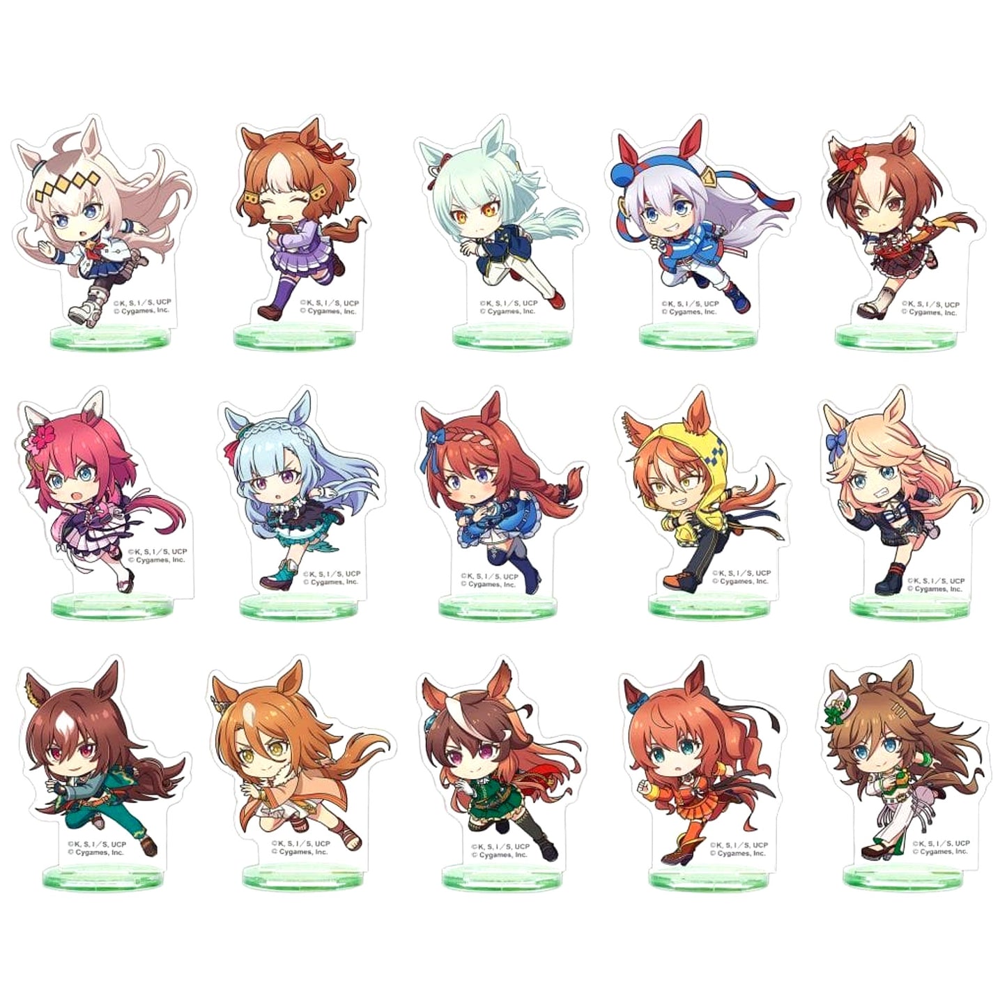 Umamusume: Cinderella Gray All 15 Types Complete Set All-Out Sprint Acrylic Stand [USED]