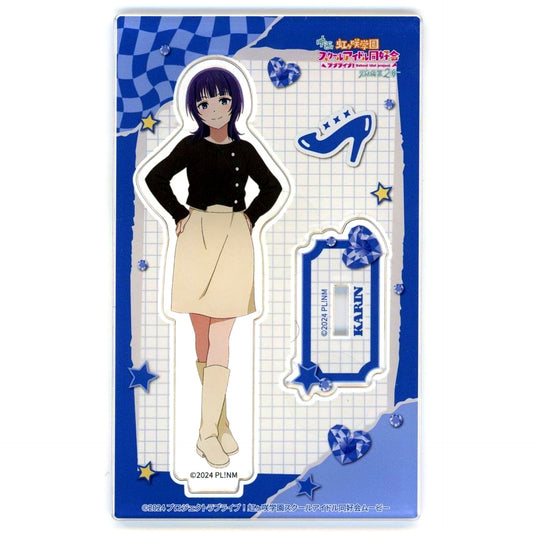 Karin Asaka Love Live! Nijigasaki High School Idol Club Movie Final Chapter Part 2 Kyoto Osaka Kobe Member Ver. Square Base Trading Acrylic Stand Theater Goods [USED]