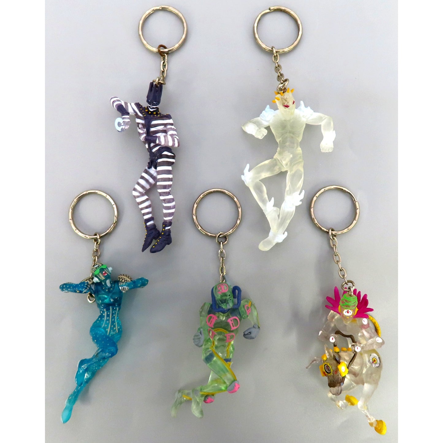 Set of 5 Jojos Bizarre Adventure Part 6 Stone Ocean Stand Collection Figure Keychain Vol.4 [USED]