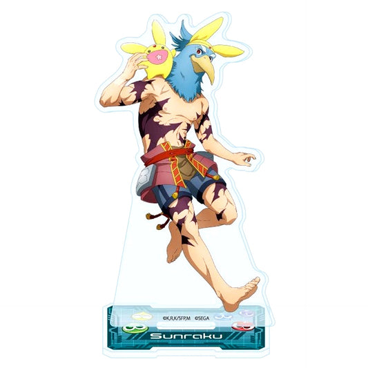 Sunraku & Carbuncle Outfit 01. TV Anime Shangri-La Frontier x Puyo Puyo Illustration Acrylic Stand [USED]