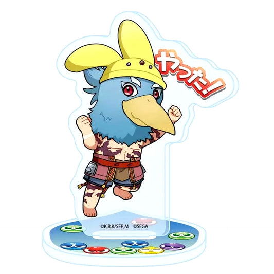 Sunraku x Carbuncle Yatta! TV Anime Shangri-La Frontier x Puyo Puyo 01. Mini Character Illustration Acrylic Petit Stand [USED]