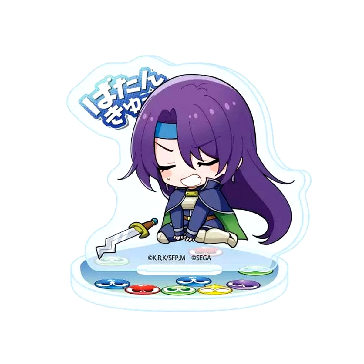 Arthur Pencilgon x Schezo Batankyu TV Anime Shangri-La Frontier x Puyo Puyo 01. Mini Character Illustration Acrylic Petit Stand [USED]
