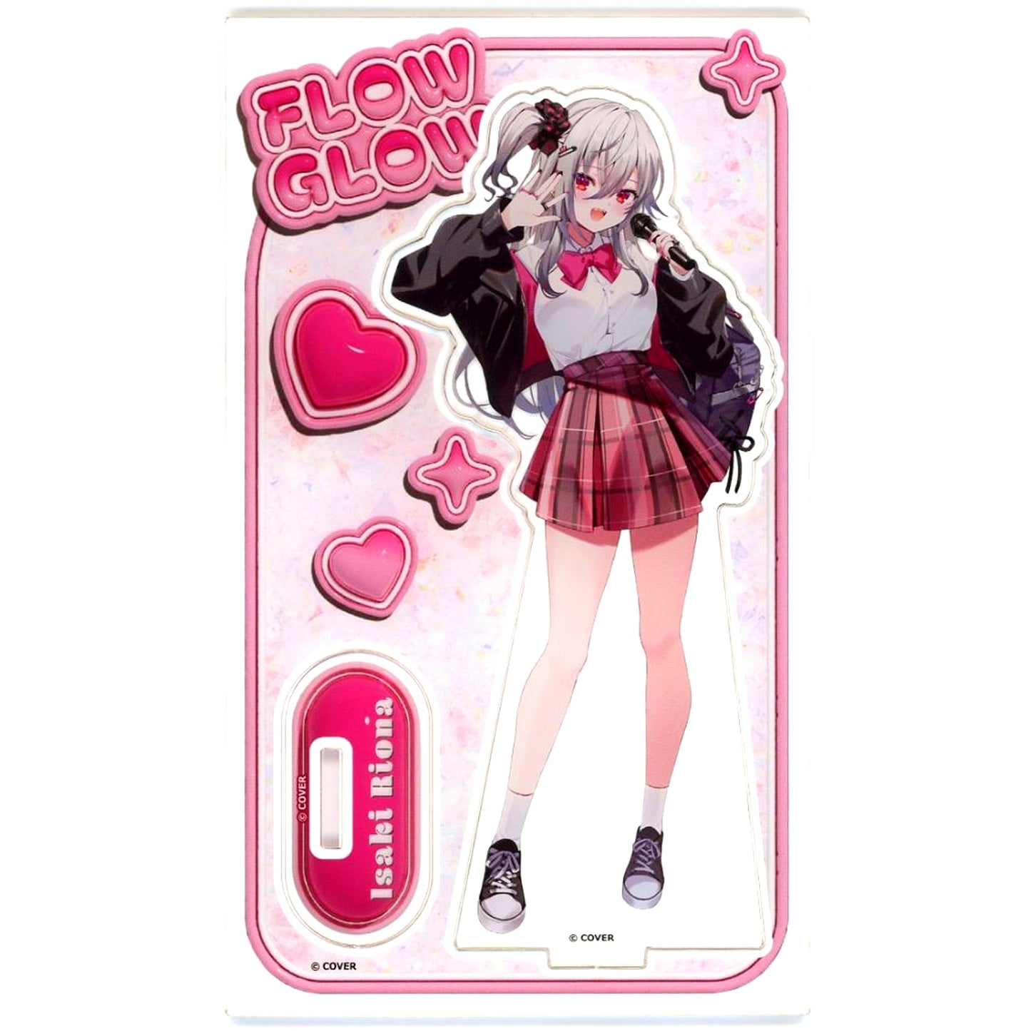 Hibisaki Riona Virtual YouTuber Hololive FLOW GLOW x Karaoke no Tetsujin Acrylic Stand [USED]