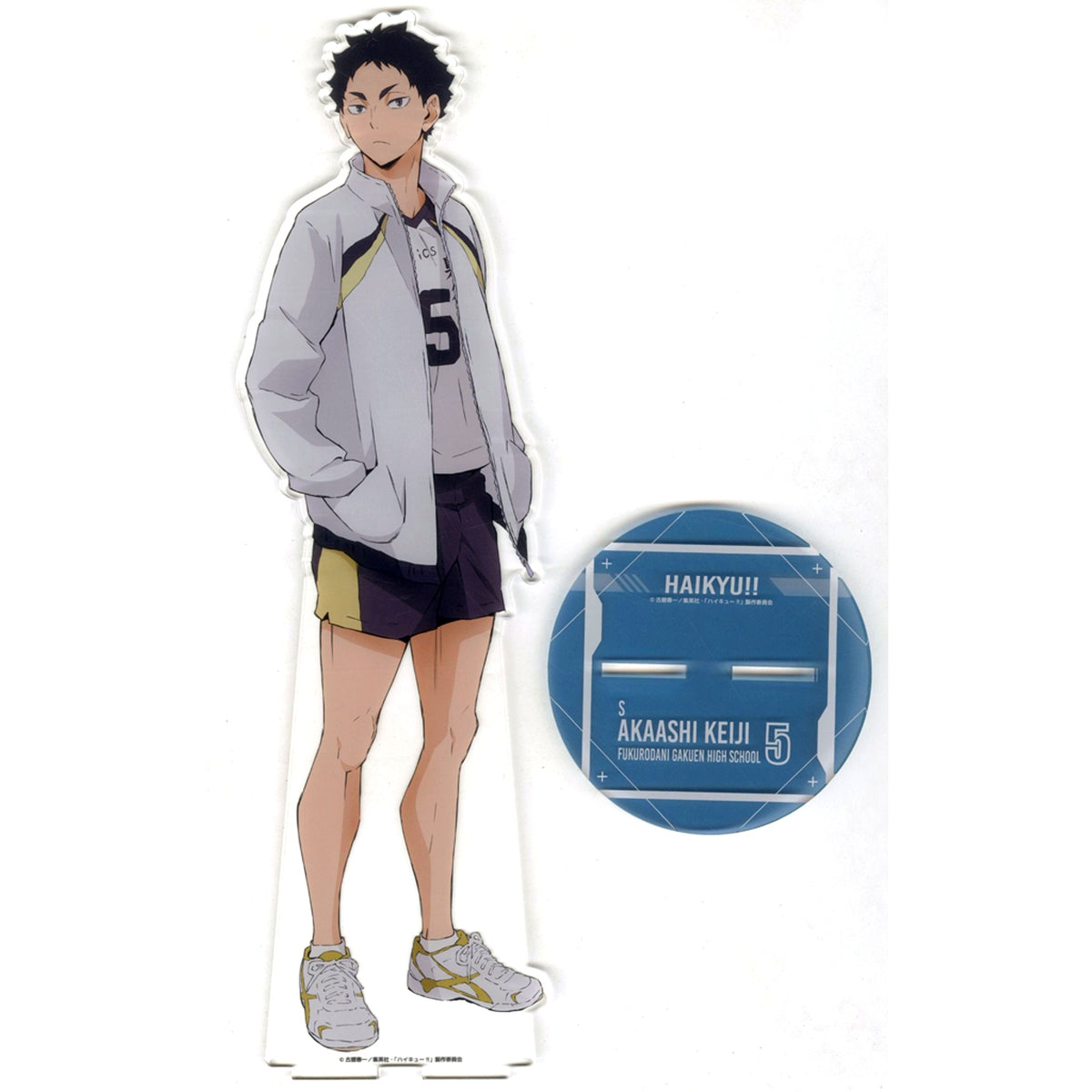 Keiji Akaashi 1 per 5 Scale Acrylic Stand Haikyu!! x SMILE BASE CAFE Warm Style Limited Production [USED]