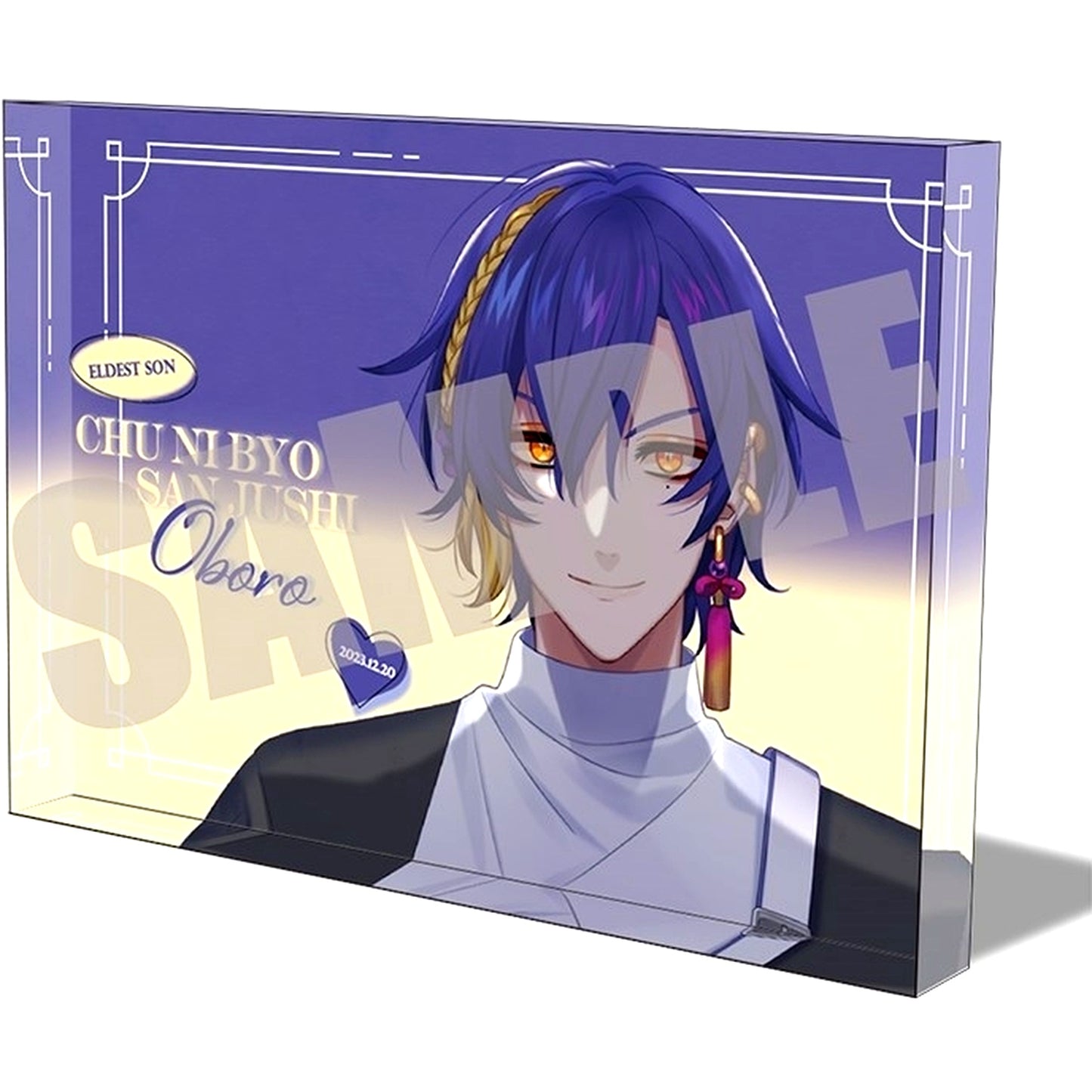 Oboro Acrylic Block Virtual YouTuber Chuunibyou Sanjuushi [USED]