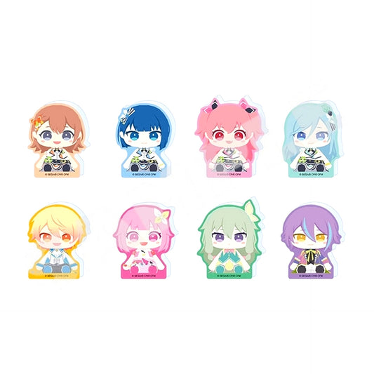 Set of 8 My Sekai Plush Ver. Acrylic Figure Collection C MORE MORE JUMP! & Wonderlands x Showtime Project Sekai Colorful Stage! feat. Hatsune Miku [USED]