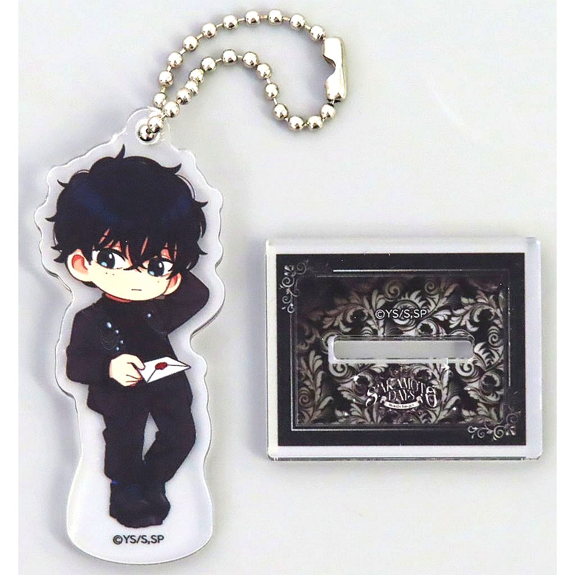 Natsuki Seba Sakamoto Days x AMO CAFE Midnight Banquet Trading Mini Character Acrylic Stand Keychain [USED]