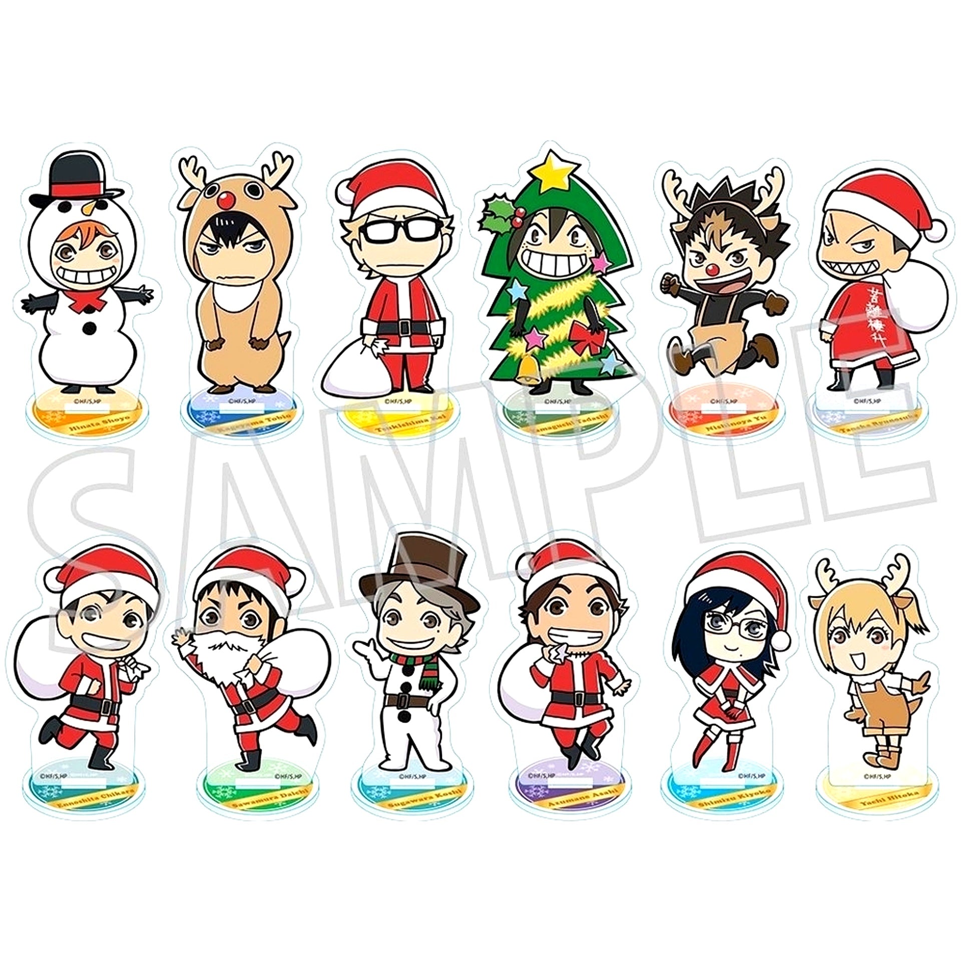 Set of 12 Haikyu!! Mini Acrylic Stand Collection [USED]