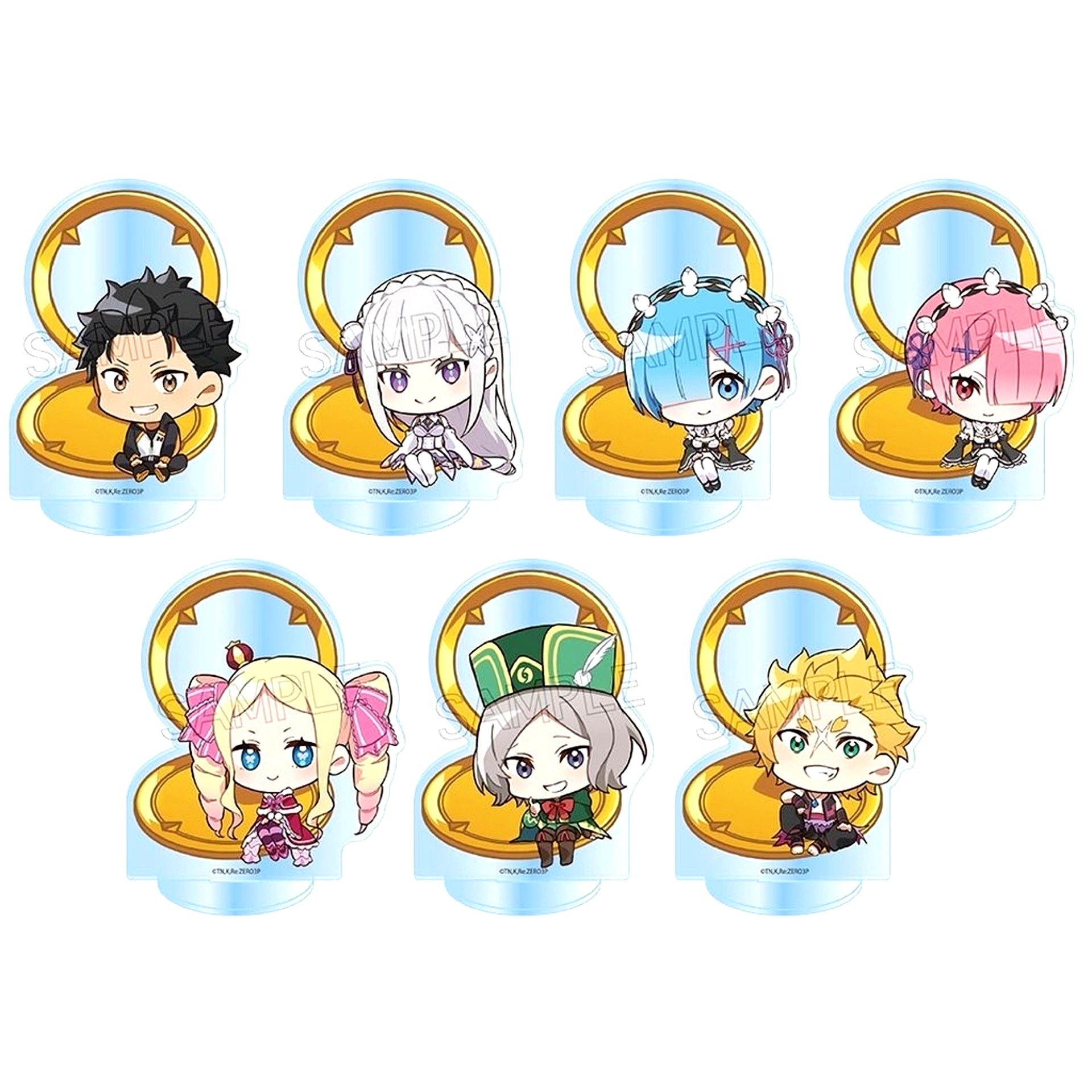 Set of 7 A Re:Zero - Starting Life in Another World Tojicolle Acrylic Stand Vol. 3 [USED]