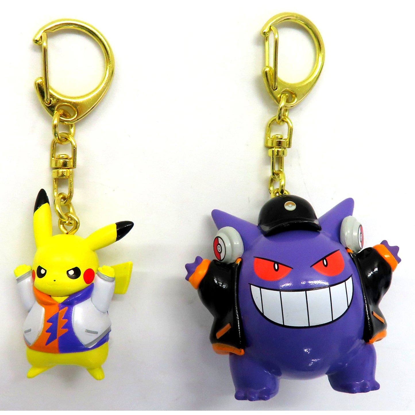 DJ Pikachu & DJ Gengar Pokemon Jumpin' Halloween Party Keychain Set Universal Studios Japan Ltd [USED]