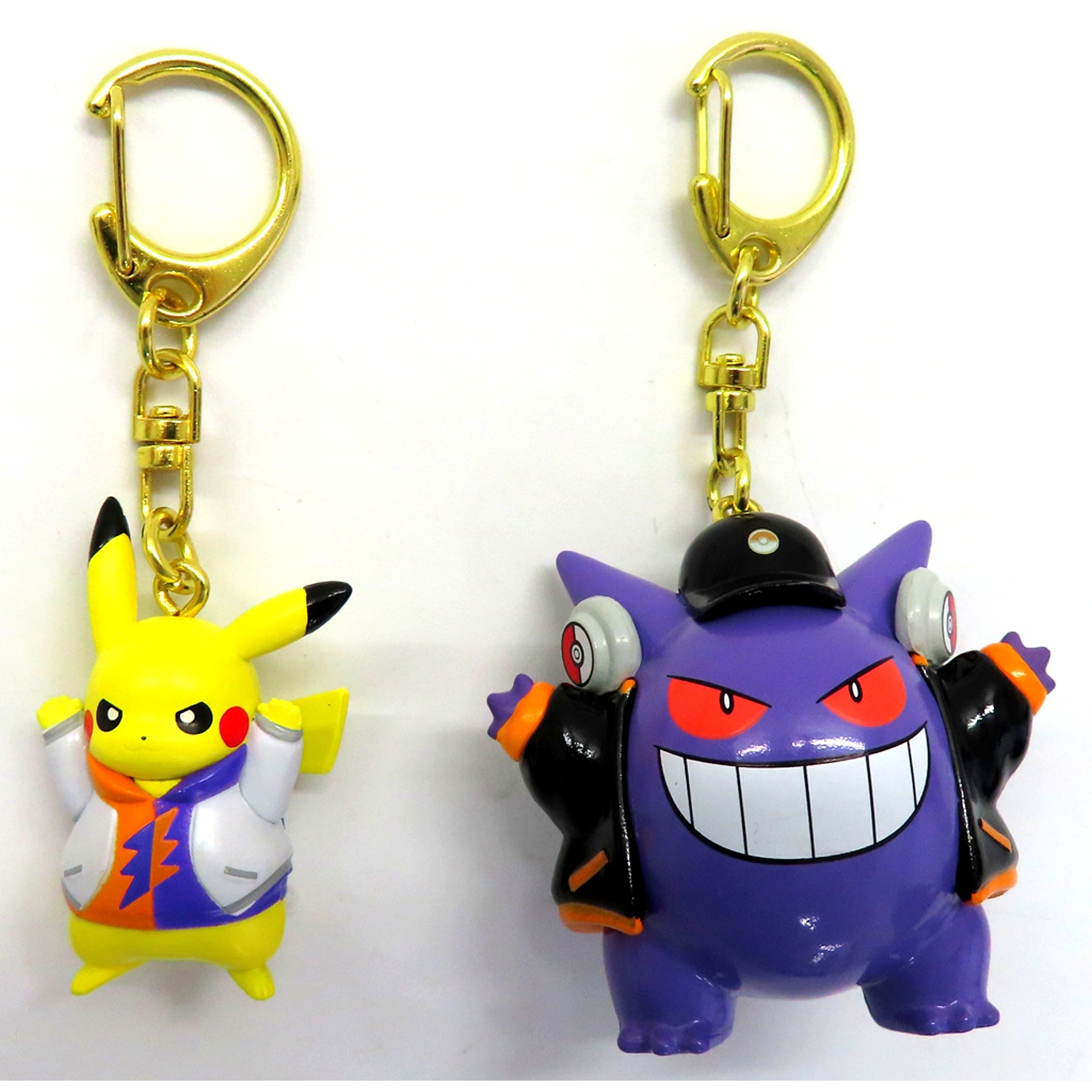 DJ Pikachu & DJ Gengar Pokemon Jumpin' Halloween Party Keychain Set Universal Studios Japan Ltd [USED]