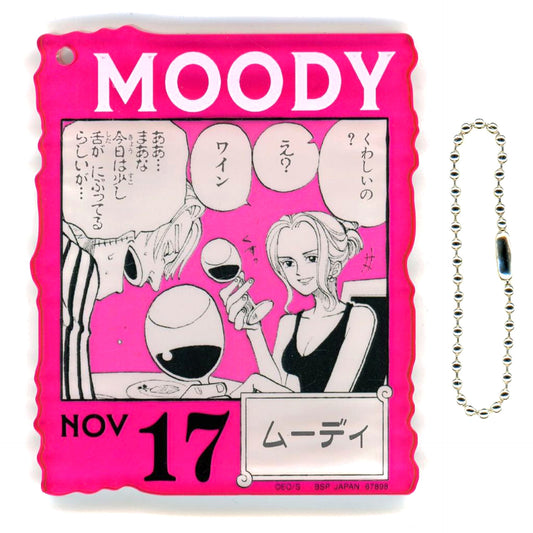 NOV.17 Moody Acrylic Block Charm Ichiban Kuji ONE PIECE BASE SHOP Kuji 366DAYS OF BIRTHDAYS - October to December Prize Acrylic Block Charm [USED]