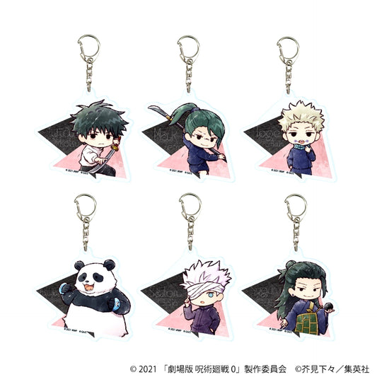Set of 6 Jujutsu Kaisen 0 The Movie 04. GraffArt Illustration Acrylic Keychain [USED]