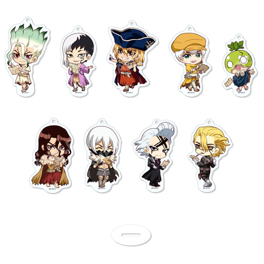Set of 9 Dr. Stone NAVI ME Marutto Stand Keychain 01 [USED]