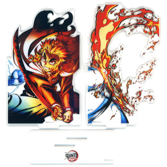 Kyojuro Rengoku B Prize Layered Acrylic Stand Demon Slayer: Kimetsu no Yaiba the Movie: Mugen Train 5th Anniversary WEBSHOP Kuji Kyojuro vs Akaza [USED]