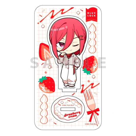 Hyoma Chigiri Strawberry Cream Acrylic Stand Blue Lock [USED]