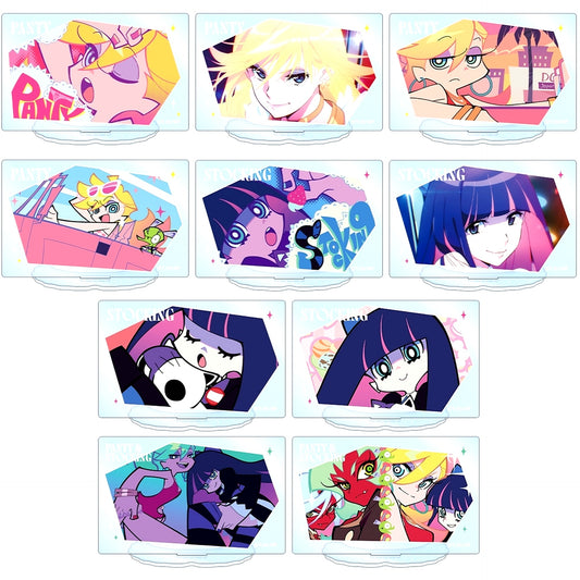 Set of 10 New Panty and Stocking with Garterbelt Trading Scene Shot Acrylic Stand [USED]