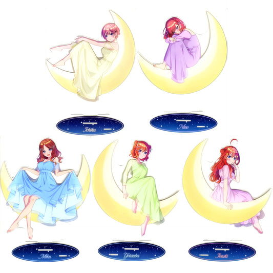 Set of 5 A Prize The Quintessential Quintuplets Five Hearts on the Moon Mega BIG Acrylic Stand Charat Kuji [USED]