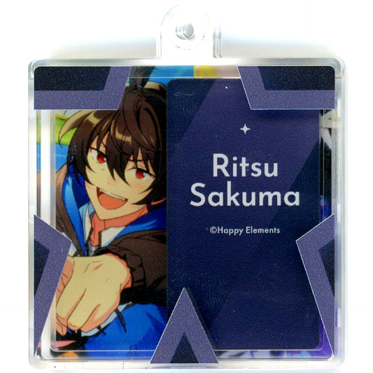 Ritsu Sakuma Ensemble Stars!! Slide Change Hako Keychain 4piece & Megastream POP-UP SHOP in AKIHABARA [USED]