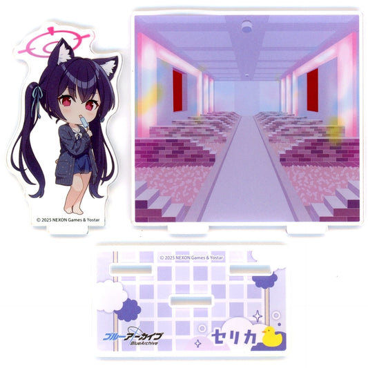 Serika Kuromi Diorama Acrylic Stand Blue Archive x Spaworld Hotel & Resort [USED]