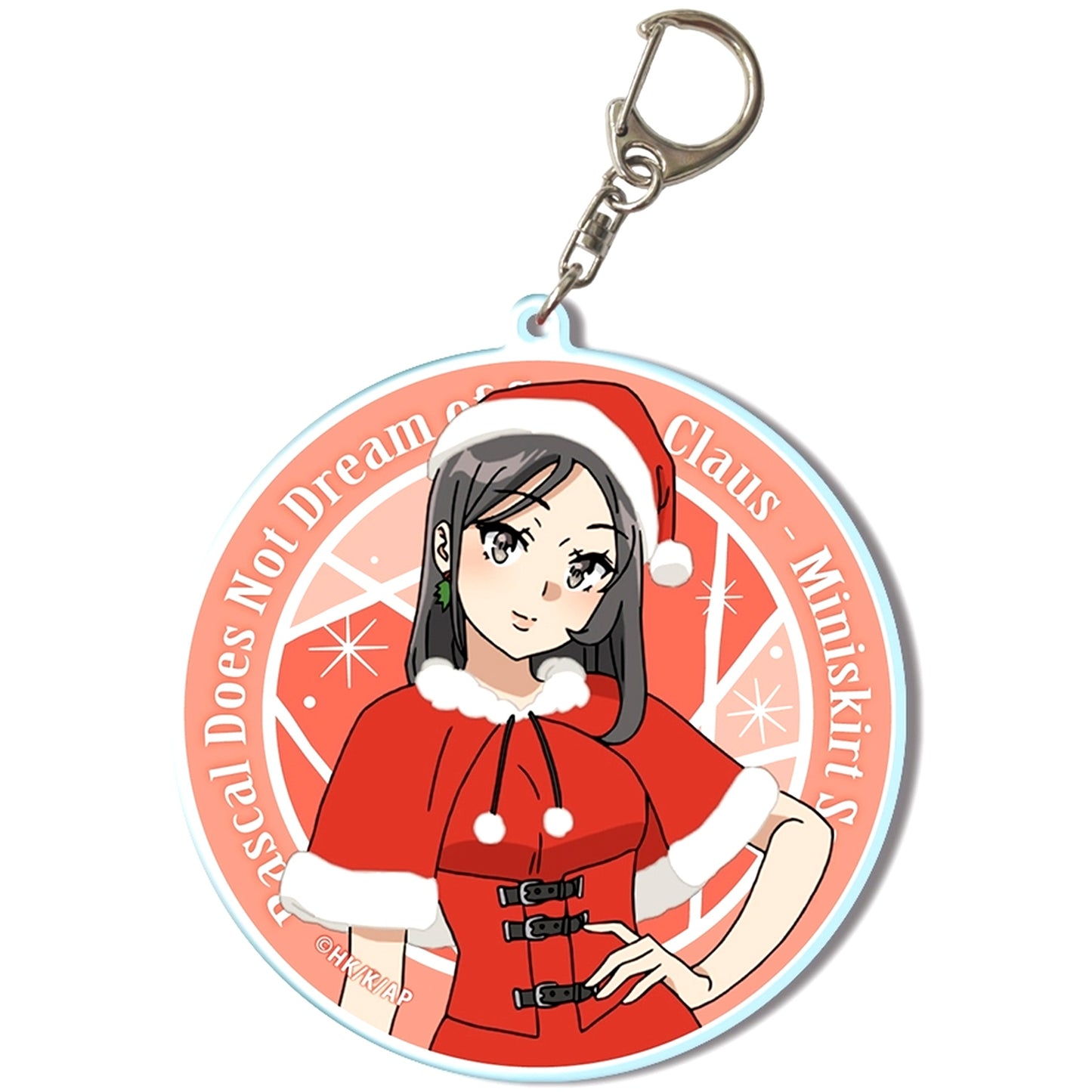 Miniskirt Santa Design 08. Big Acrylic Keychain Rascal Does Not Dream of Santa Claus [USED]