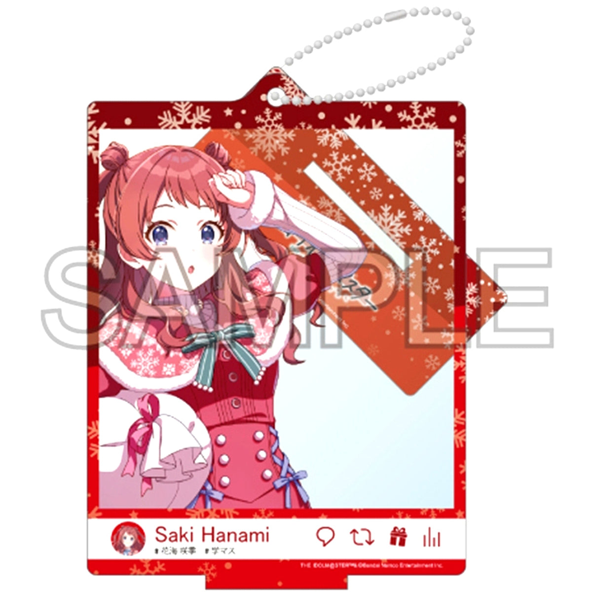Saki Hanami Fighting My Way 24 Christmas Ver. Selfie Style Acrylic Stand Gakuen Idolmaster [USED]