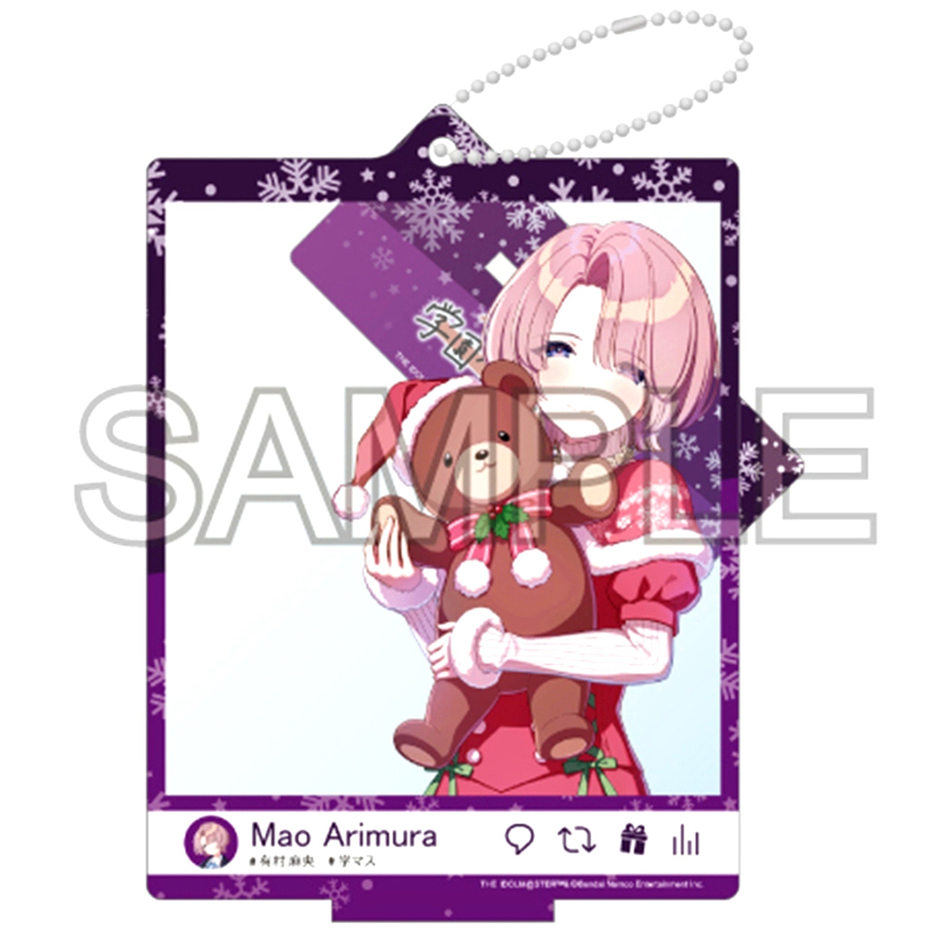 Mao Arimura Fluorite 24 Christmas Ver. Selfie Style Acrylic Stand Gakuen Idolmaster [USED]