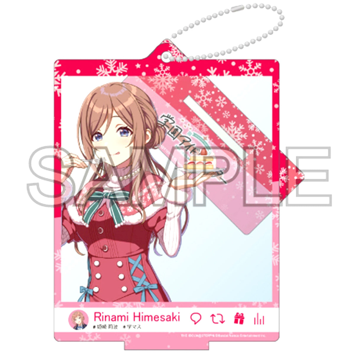 Rinami Himesaki clumsy trick 24 Christmas Ver. Selfie Style Acrylic Stand Gakuen Idolmaster [USED]