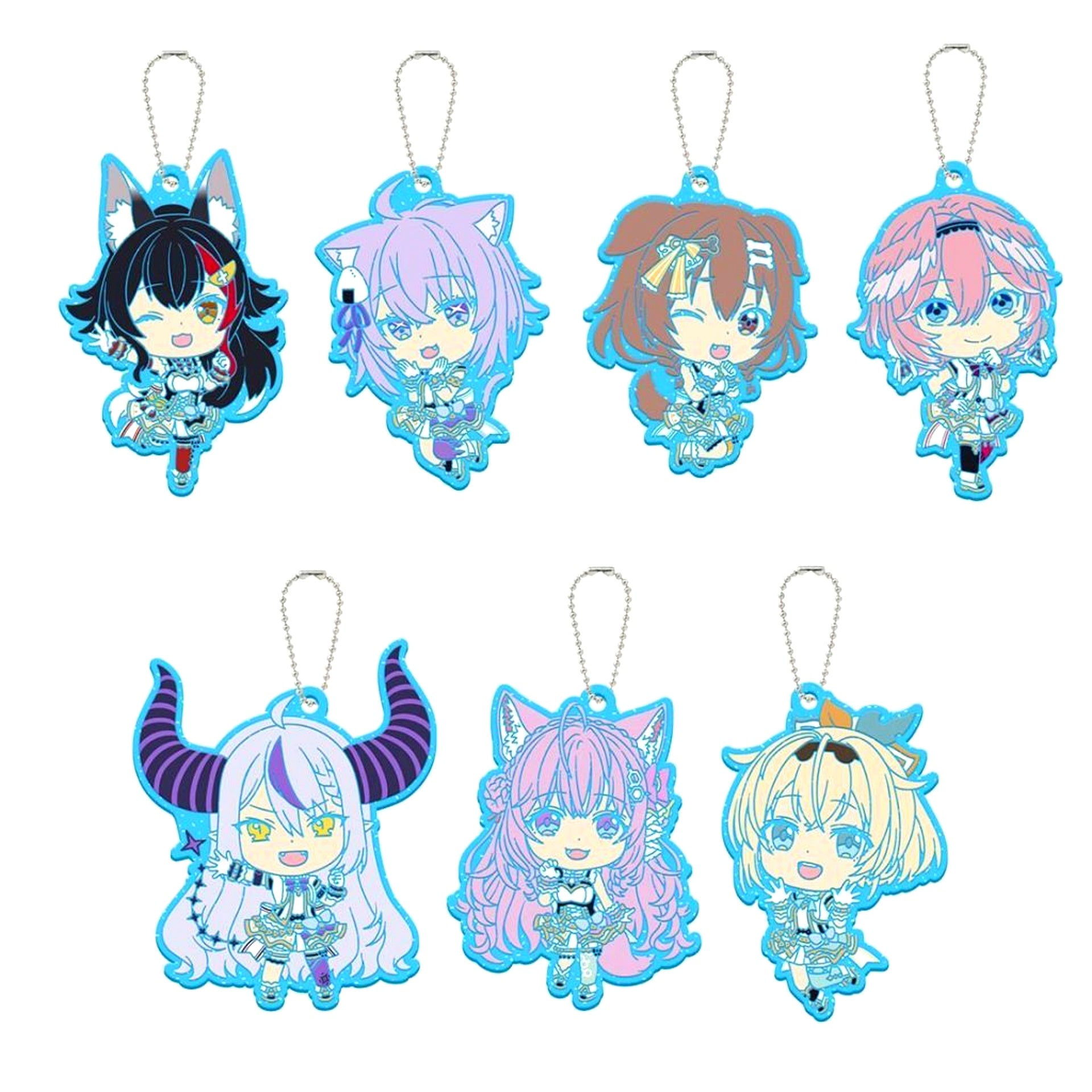 Set of 7 Group hololive Capsule Rubber Mascot Origin 3 [USED]