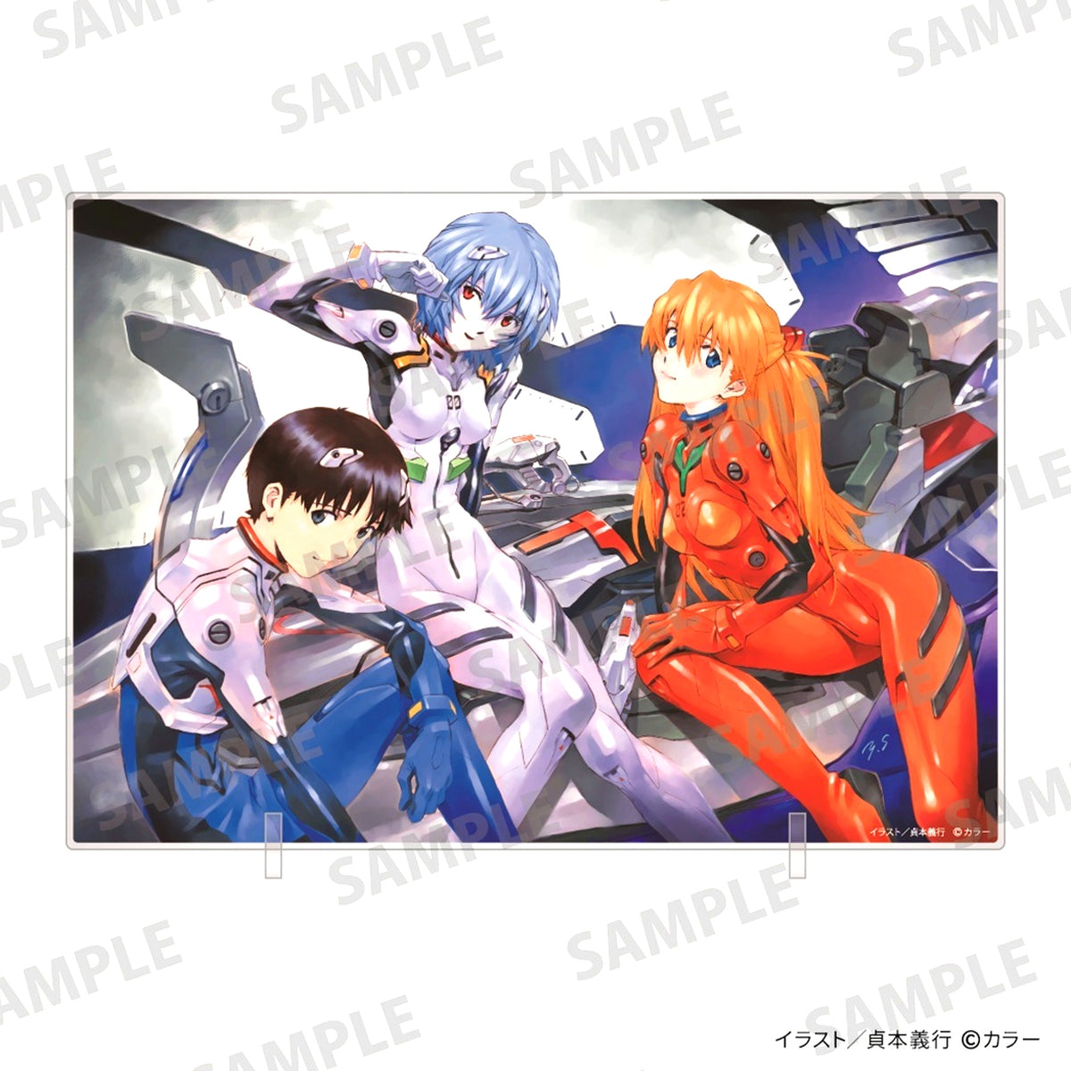 Group Acrylic Panel Neon Genesis Evangelion Young Ace 15th Anniversary Pop-up Shop [USED]