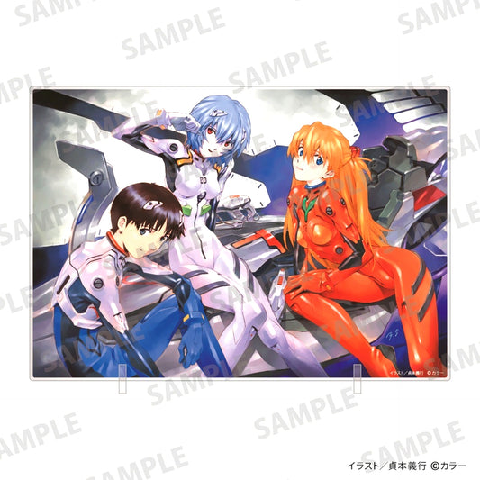 Group Acrylic Panel Neon Genesis Evangelion Young Ace 15th Anniversary Pop-up Shop [USED]