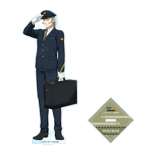 Wolfram Geltzer Illustration Station Attendant Ver. Oversized Acrylic Stand Black Butler Emerald Witch Arc x JR Central Sono Shitsuji, Tanbou in Kyoto [USED]