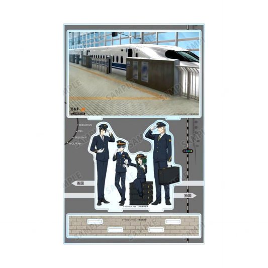 Group Station Attendant Ver. Illustration Acrylic Diorama Stand Black Butler: Emerald Witch Arc x JR Central That Butler, Exploring in Kyoto [USED]