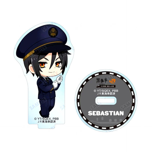 Sebastian Michaelis Chibi Character Station Attendant Ver. Trading Acrylic Stand Black Butler: Emerald Witch Arc x JR Central That Butler, Exploring in Kyoto [USED]