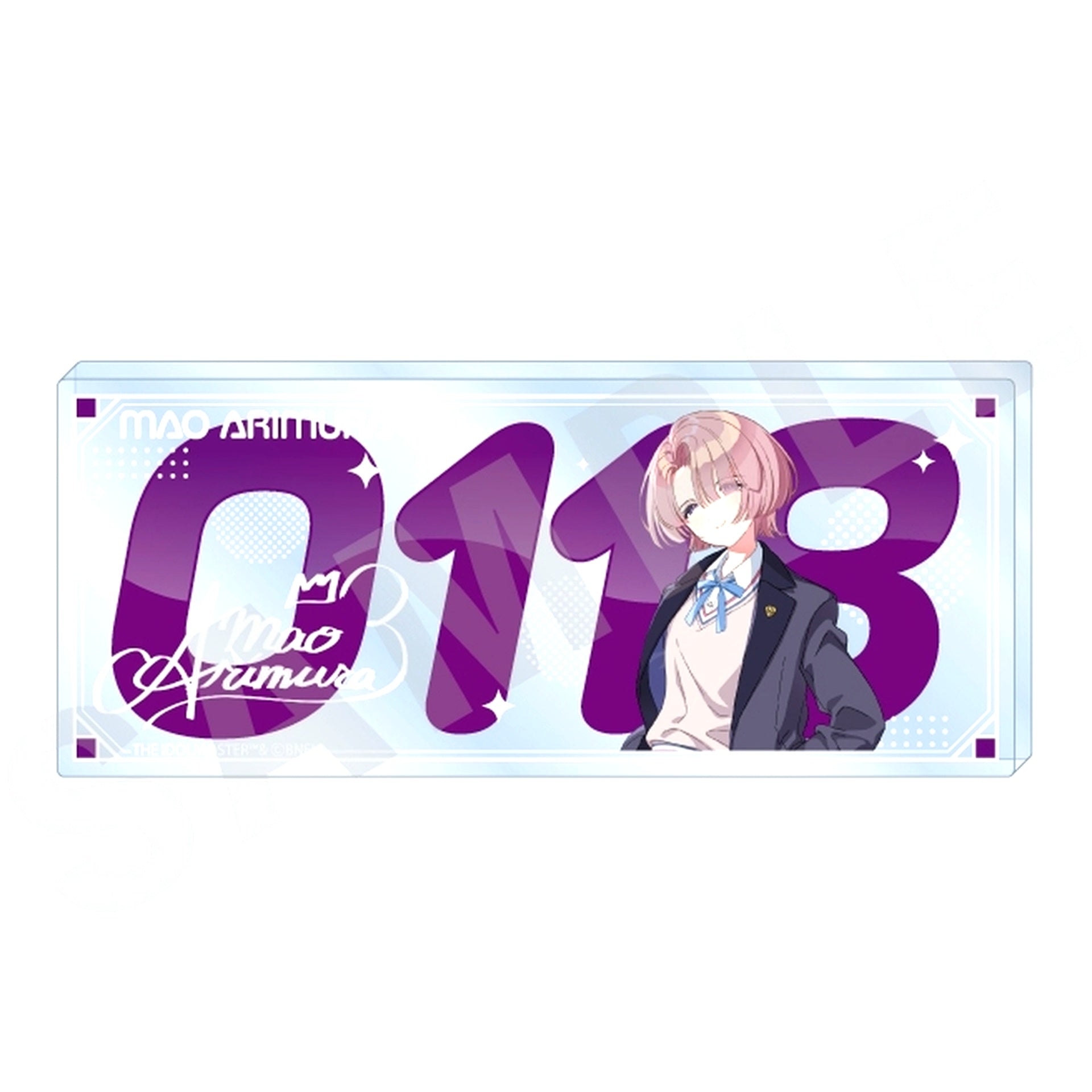 Mao Arimura Gakuen Idolmaster favorite series Number Acrylic Plate [USED]