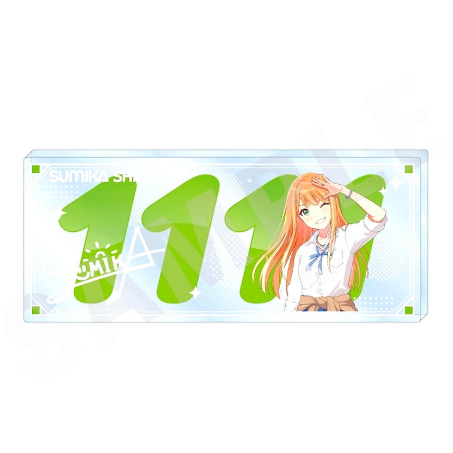 Sumika Shiun Gakuen Idolmaster favorite series Number Acrylic Plate [USED]