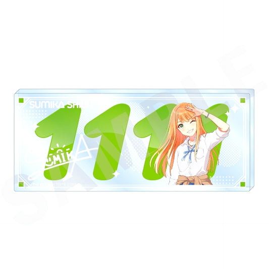 Sumika Shiun Gakuen Idolmaster favorite series Number Acrylic Plate [USED]