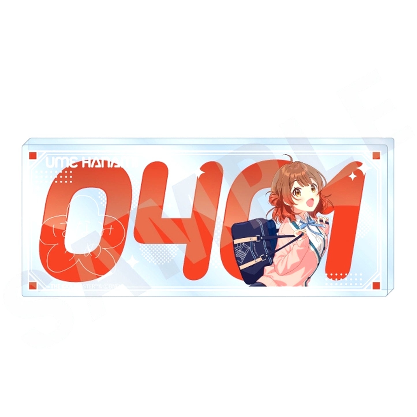 Ume Hanami Gakuen Idolmaster Favorite Series Number Acrylic Plate [USED]