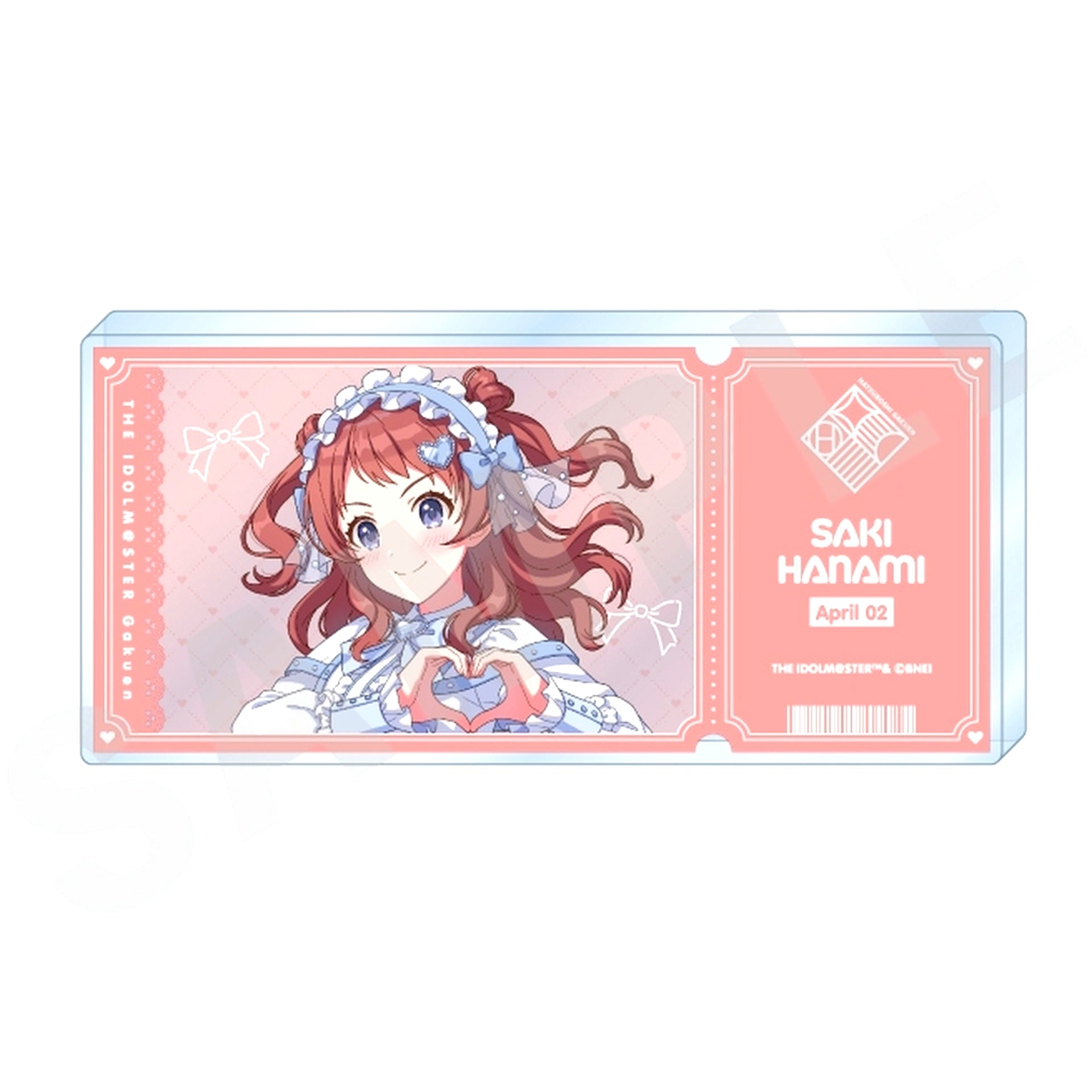 Saki Hanami Gakuen Idolmaster Ticket Style Acrylic Block [USED]
