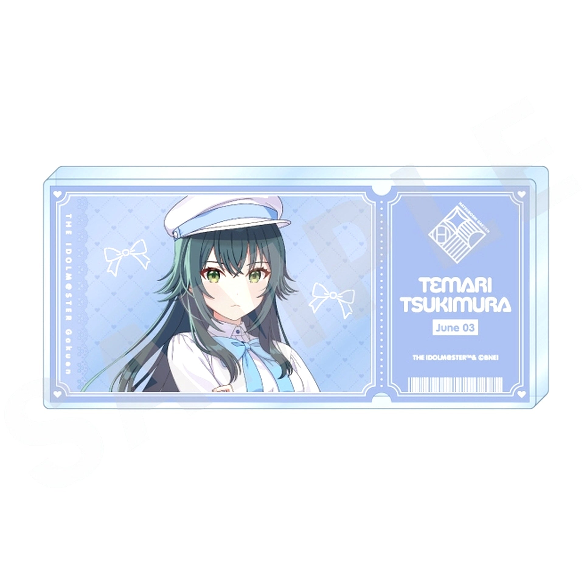 Temari Tsukimura Gakuen Idolmaster Ticket Style Acrylic Block [USED]