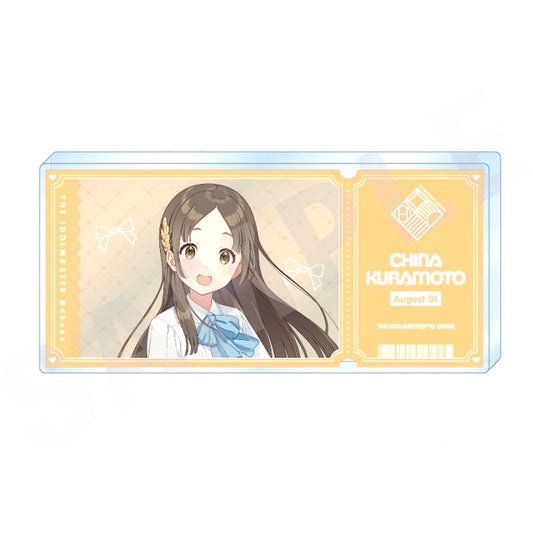 China Kuramoto Gakuen Idolmaster Ticket Style Acrylic Block [USED]