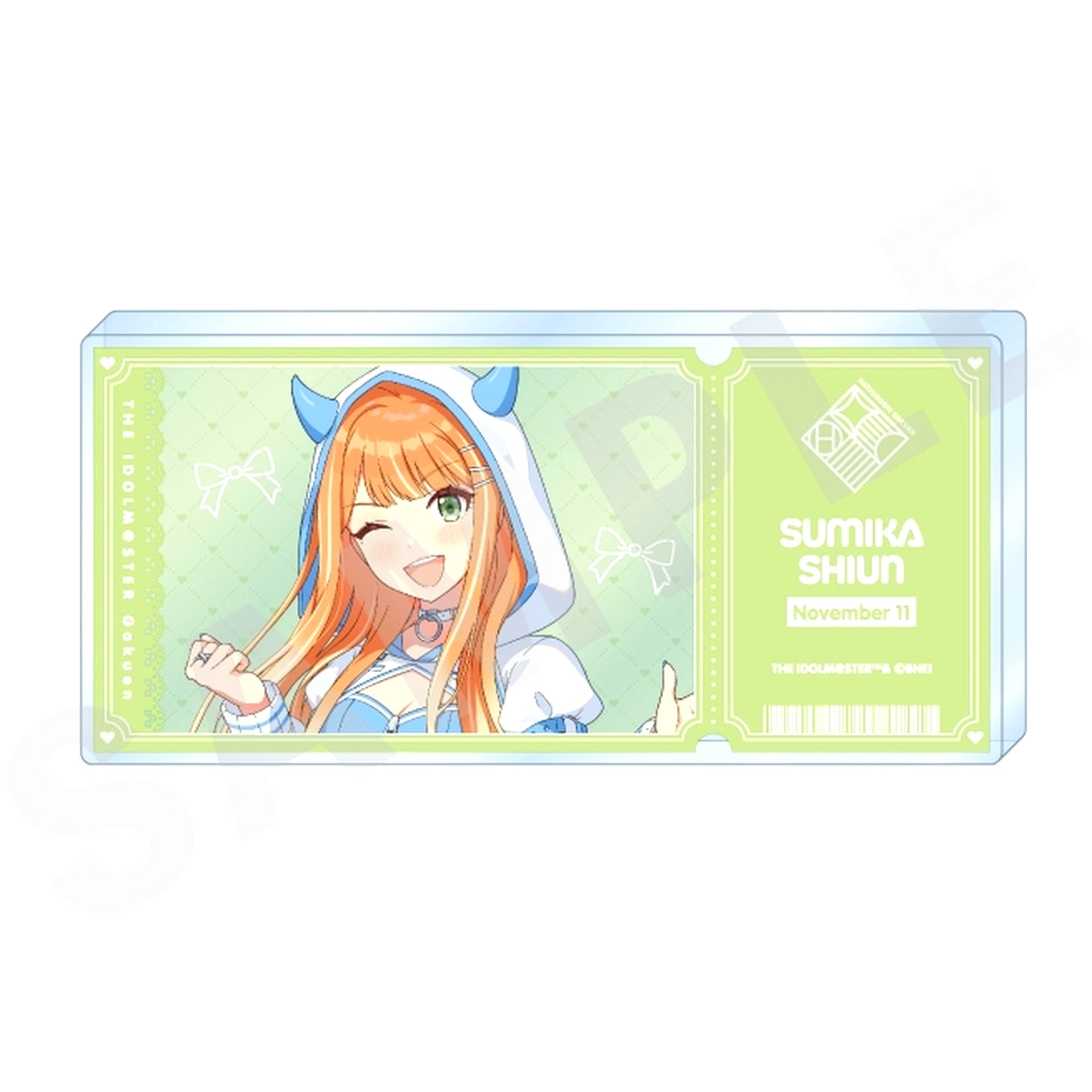 Sumika Shiun Gakuen Idolmaster Ticket-Style Acrylic Block [USED]