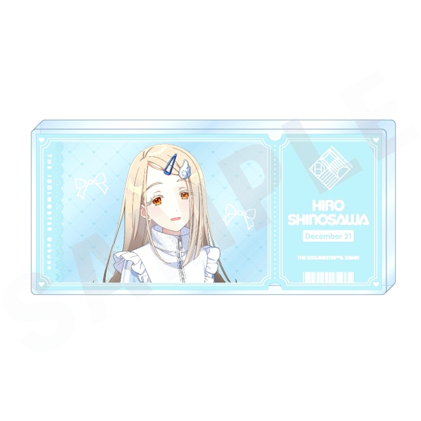 Hiro Shinosawa Gakuen Idolmaster Ticket Style Acrylic Block [USED]