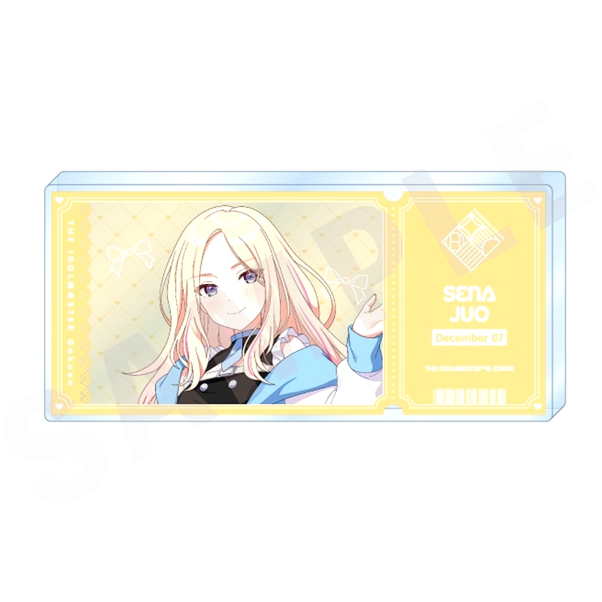 Sena Juo Gakuen Idolmaster Ticket Style Acrylic Block [USED]