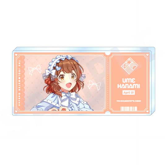 Ume Hanami Gakuen Idolmaster Ticket Style Acrylic Block [USED]