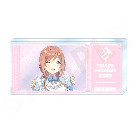 Rinami Himesaki Gakuen Idolmaster Ticket Style Acrylic Block [USED]
