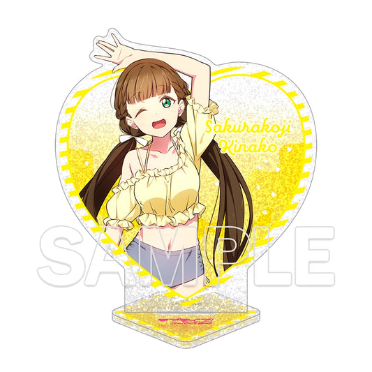 Kinako Sakurakoji Heart-Shaped Glitter Acrylic Stand Love Live! Superstar!! [USED]