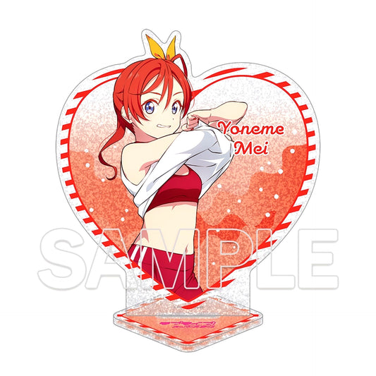 Mei Yoneme Heart-Shaped Glitter Acrylic Stand Love Live! Superstar!! [USED]