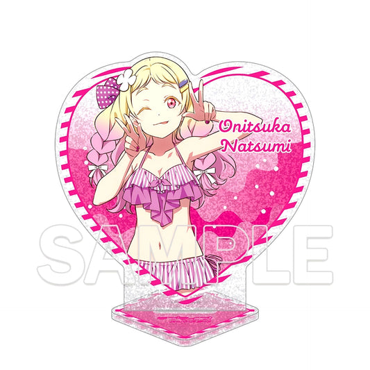 Natsumi Onitsuka Heart-Shaped Glitter Acrylic Stand Love Live! Superstar!! [USED]